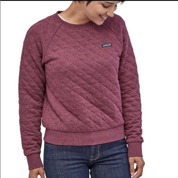 Patagonia Tops - Patagonia Organic Cotton Quilted Crewneck Sweatshirt Kiln Pink Size XS